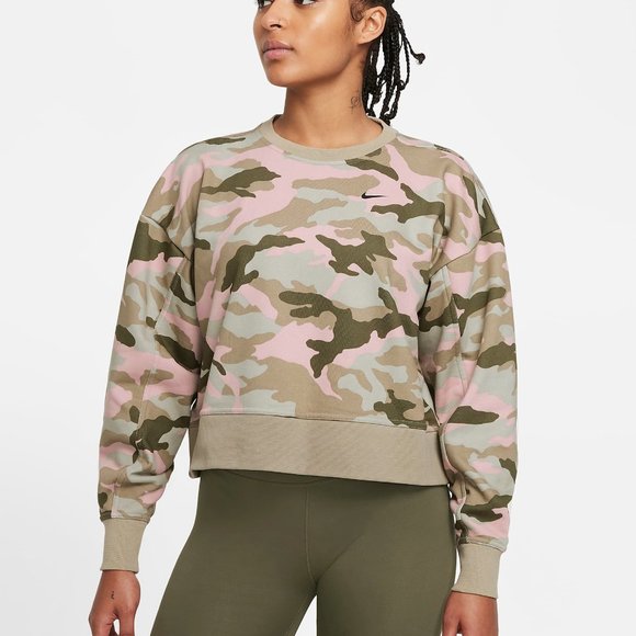 Nike Sweaters - Nike Dri-Fit Get Fit Camo Training Crewneck Sweatshirt Top